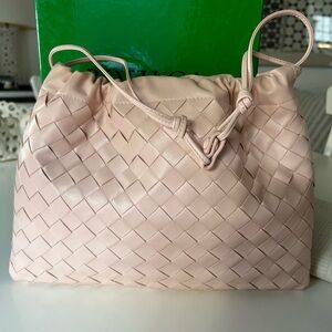 Bottega Veneta Pink Woven Shoulder Bag